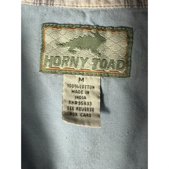 Horny‎ Toad 100% Cotton Snap Cuffed 3/4 Sleeves Medium Plaid Dress #EF3-4 - Picture 2 of 12